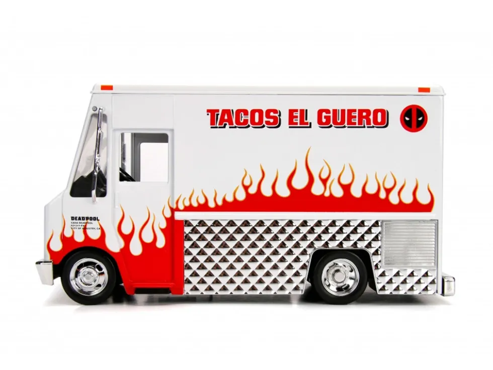 Deadpool Taco Truck Deadpool Diecast Figure Marvel Series 1/24 Diecast Model Jada 99730