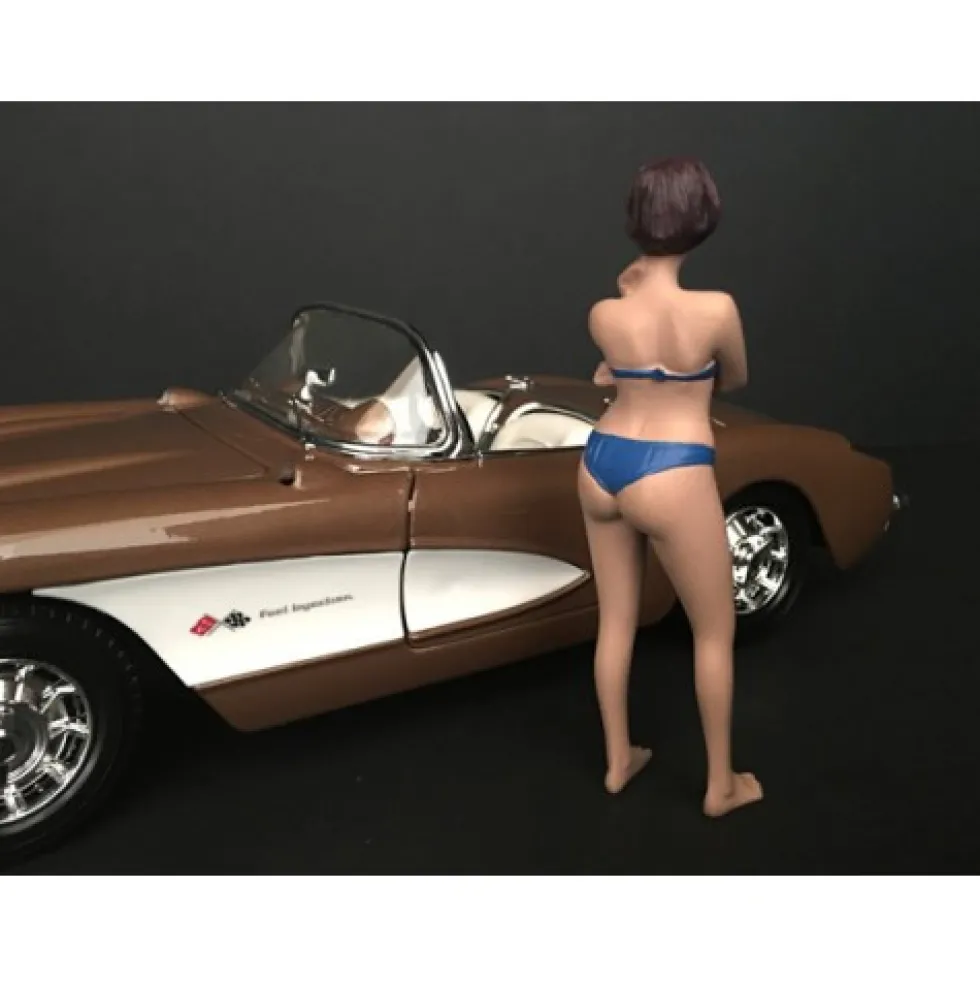 December Bikini Calendar Girl Figurine 1/24 Scale Models American Diorama 38276