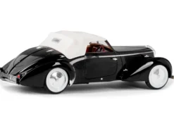 1939 Delage D6-70 Cabriolet Top Up RHD Right Hand Drive Letourneur & Marchand Black White Top Red Interior Limited Edition 250 pieces Worldwide 1/43 Model Car Esval Models EMEU43023 B