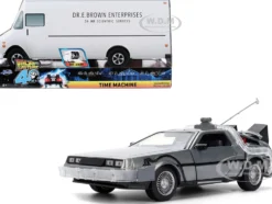 DeLorean Brushed Metal Time Machine with Lights