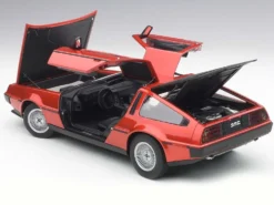 Delorean DMC 12 Metallic Red 1/18 Model Car Autoart 79918
