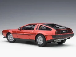 Delorean DMC 12 Metallic Red 1/18 Model Car Autoart 79918