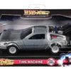 DeLorean DMC Time Machine Brushed Metal Back to the Future Part I 1985 Movie Hollywood Rides Series 1/32 Diecast Model Car Jada 32185