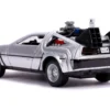 DeLorean DMC Time Machine Silver Back to the Future Part II 1989 Movie Hollywood Rides Series 1/32 Diecast Model Car Jada 30541