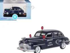 1946 DeSoto Suburban Ambulance Dark Blue Junction City Ambulance 1/87 HO Scale Diecast Model Car Oxford Diecast 87DS46005