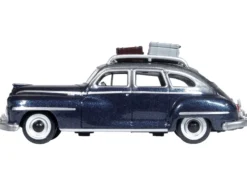 1946 DeSoto Suburban Roof Rack Luggage Butterfly Blue Metallic Crystal Gray Top 1/87 HO Scale Diecast Model Car Oxford Diecast 87DS46004