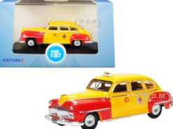 1946 1948 DeSoto Suburban Yellow Red San Francisco Taxi The Godfather Movie 1/87 HO Scale Diecast Model Car Oxford Diecast 87DS46002