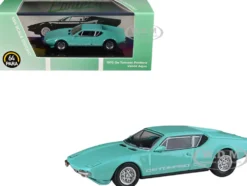 1972 De Tomaso Pantera Verde Aqua 1/64 Diecast Model Car by Paragon Models