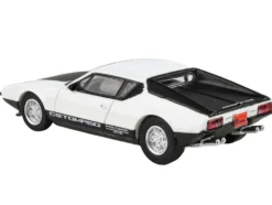 1972 De Tomaso Pantera White and Black 1/64 Diecast Model Car by Paragon Models