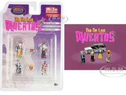 Dia de los Muertos 2 6 piece Diecast Set 4 Figures 2 Masks Limited Edition to 3600 pieces Worldwide for 1/64 Scale Models American Diorama AD-76527MJ