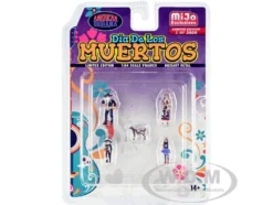 Dia de los Muertos 5 piece Diecast Set 2 Adults 2 Children 1 Dog Figures Limited Edition 3600 pieces Worldwide 1/64 Scale Models American Diorama AD-76509MJ