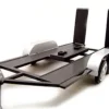 Diecast Tandem Car Trailer Black for 1/24 Scale Models Motormax 76001
