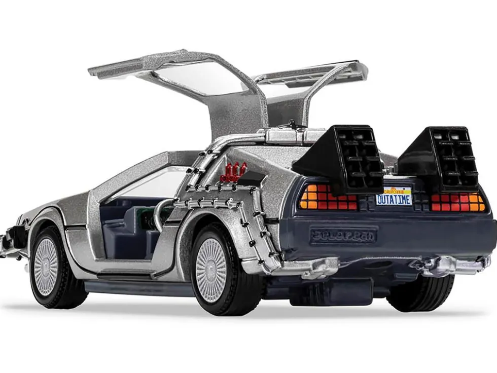 DMC DeLorean Time Machine with Doc Brown Figure Back to the Future 1985 Movie Diecast Model Car Corgi CC05503