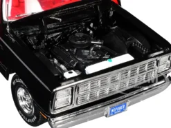 1979 Dodge Adventurer Sweptline Pickup Truck Black with Red Interior