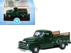 1948 Dodge B 1B Pickup Truck Dark Green 1/87 HO Scale Diecast Model Car Oxford Diecast 87DP48002