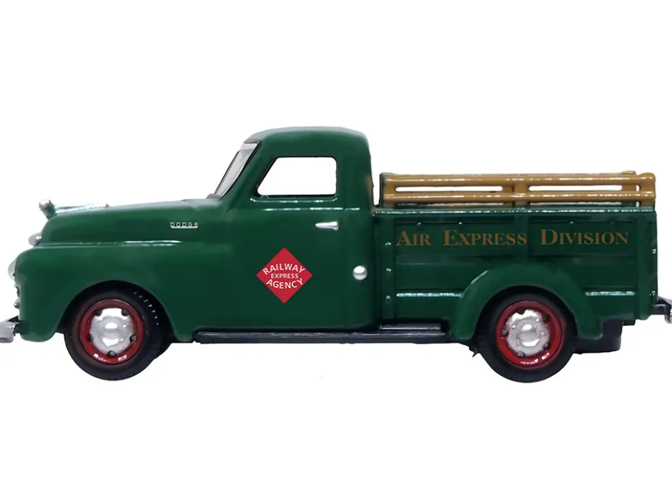 1948 Dodge B 1B Pickup Truck Green Railway Express Agency 1/87 (HO) Scale Diecast Model Car Oxford Diecast 87DP48004