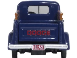 1948 Dodge B-1B Pickup Truck Waterway Blue 1/87 (HO) Scale Diecast Model Car by Oxford Diecast