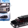 1989 Dodge Caravan Turbo Van Black with Red Stripes and Interior "Mighty Minivans" Series 1/64 Diecast Model Car by Auto World