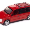 1989 Dodge Caravan Turbo Van Flash Red "Mighty Minivans" Series 1/64 Diecast Model Car by Auto World