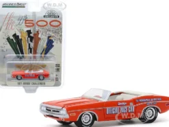 1971 Dodge Challenger Convertible Official Pace Car Orange 55th Indianapolis 500 Mile Race Hobby Exclusive 1/64 Diecast Model Car Greenlight 30144