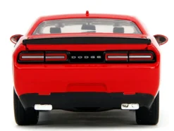 2015 Dodge Challenger Red with Black Stripes and Glenn Diecast Figure "The Walking Dead" (2010-2022) TV Series "Hollywood Rides" Series 1/24 Diecast Model Car by Jada