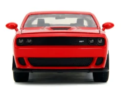 2015 Dodge Challenger Red with Black Stripes and Glenn Diecast Figure