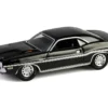 1970 Dodge Challenger R/T 440 Black with White Stripes "Barrett-Jackson" Series 15 1/64 Diecast Model Car by Greenlight