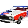 1970 Dodge Challenger R T Hemi White with Red and Blue Stripes with Red Interior VP Racing Limited Edition to 5710 pieces Worldwide 1/24 Diecast Model Car M2 Machines 40300-110B