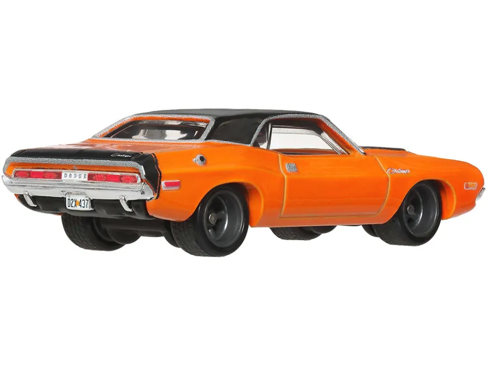 1970 Dodge Challenger R/T Orange with Black Hood and Top "2 Fast 2 Furious" (2003) Movie "Fast & Furious" Series Diecast Model Car by Hot Wheels