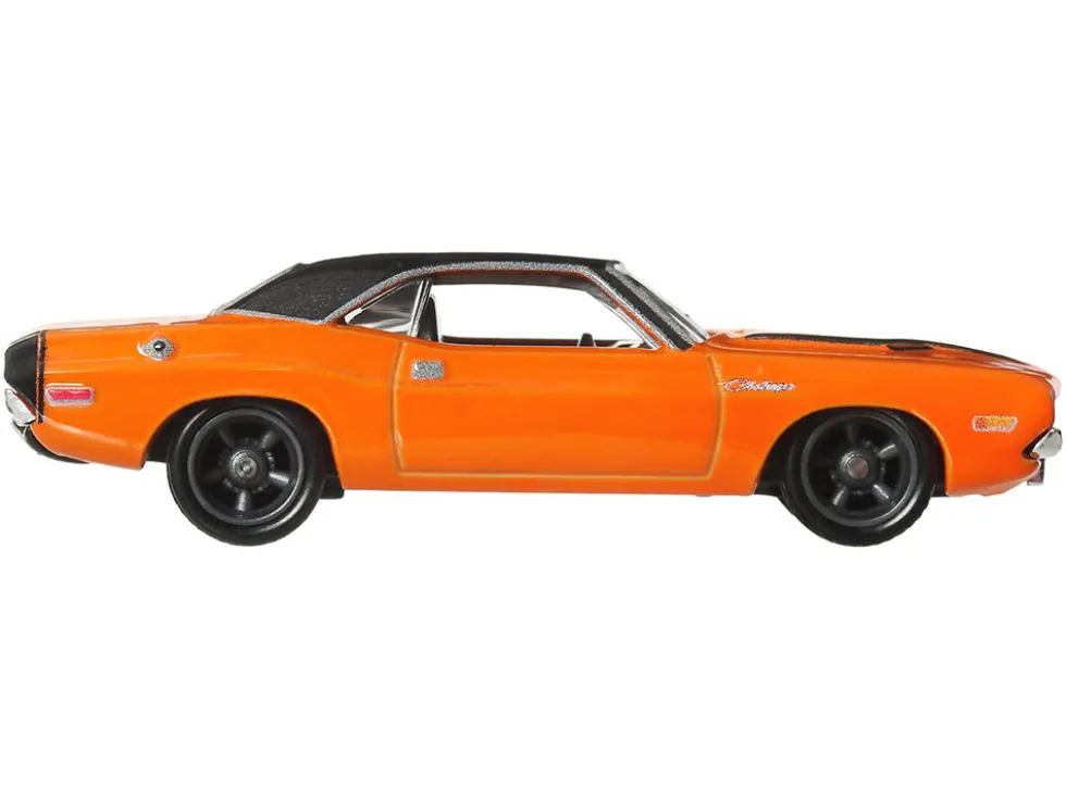1970 Dodge Challenger R/T Orange with Black Hood and Top "2 Fast 2 Furious" (2003) Movie "Fast & Furious" Series Diecast Model Car by Hot Wheels