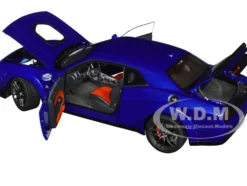 2022 Dodge Challenger R T Scat Pack Widebody Indigo Blue 1/18 Model Car Autoart 71772