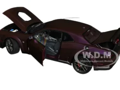 2022 Dodge Challenger R/T Scat Pack Widebody Hellraisin Purple Metallic 1/18 Model Car Autoart 71771