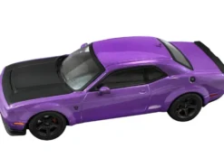 2018 Dodge Challenger SRT Demon Plum Crazy Metallic with Matt Black Hood 1/43 Diecast Model by IXO Models