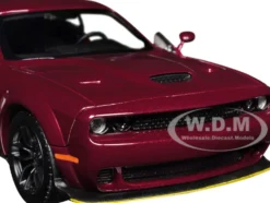 2018 Dodge Challenger SRT Hellcat Widebody Burgundy Metallic Die-Cast Collection Series 1/24 Diecast Model Car Motormax 79350