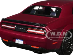 2018 Dodge Challenger SRT Hellcat Widebody Burgundy Metallic Die-Cast Collection Series 1/24 Diecast Model Car Motormax 79350