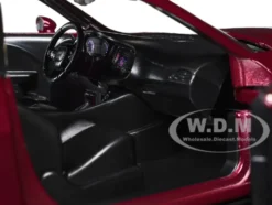 2018 Dodge Challenger SRT Hellcat Widebody Burgundy Metallic Die-Cast Collection Series 1/24 Diecast Model Car Motormax 79350