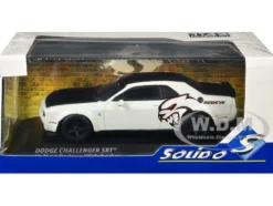 2020 Dodge Challenger SRT Hellcat Redeye Widebody White Knuckle with Matt Black Hood and Top 1/43 Diecast Model Car by Solido