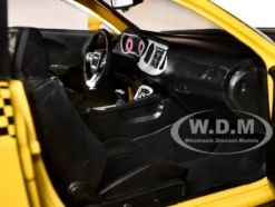2023 Dodge Challenger SRT Hellcat Redeye Widebody Taxi "NYC Hellcab" Yellow with Black Hood and Graphics 1/18 Diecast Model Car by Solido