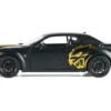 2018 Dodge Challenger SRT Hellcat Widebody Matt Black with Gold Stripes and Graphics "Midnight Eclipse" Series 1/24 Diecast Model Car by Motormax