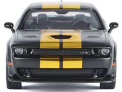 2018 Dodge Challenger SRT Hellcat Widebody Matt Black with Gold Stripes and Graphics 