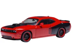 2009 Dodge Challenger SRT8 Red with Black Accents 1/43 Diecast Model by IXO Models