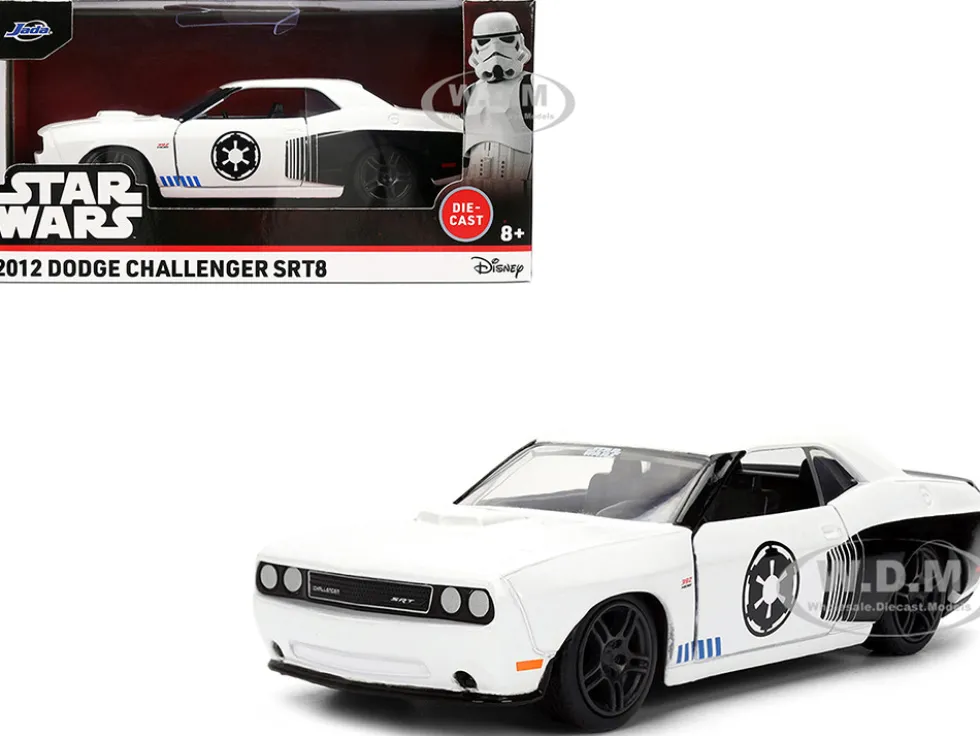 2012 Dodge Challenger SRT8 "Stormtrooper" Livery White with Graphics "Star Wars" Franchise "Hollywood Rides" Series 1/32 Diecast Model Car by Jada