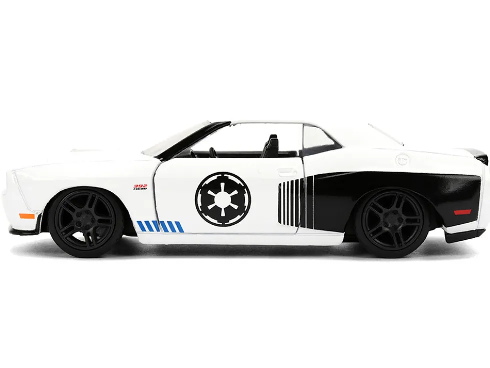 2012 Dodge Challenger SRT8 "Stormtrooper" Livery White with Graphics "Star Wars" Franchise "Hollywood Rides" Series 1/32 Diecast Model Car by Jada
