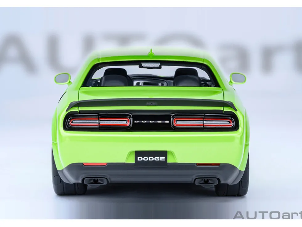 2023 Dodge Challenger SRT Super Stock Sublime Green 1/18 Model Car by Autoart