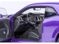 2023 Dodge Challenger SRT Super Stock Plum Crazy Purple 1/18 Model Car by Autoart