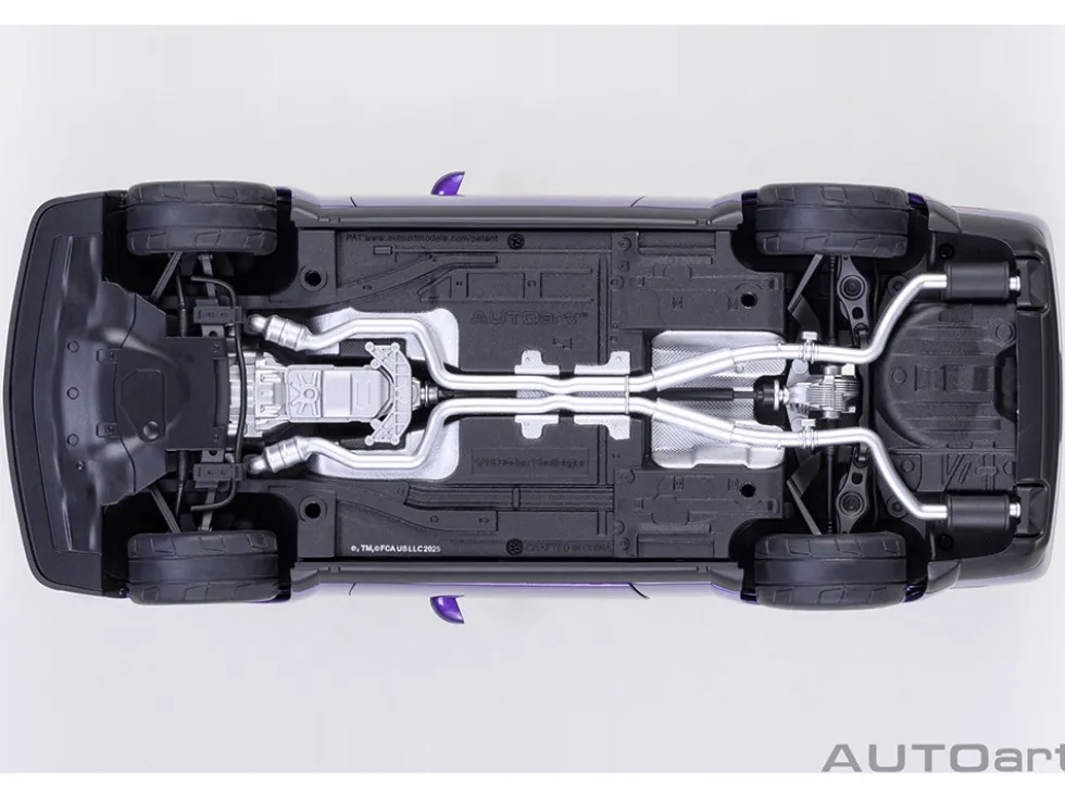 2023 Dodge Challenger SRT Super Stock Plum Crazy Purple 1/18 Model Car by Autoart