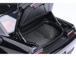 2023 Dodge Challenger SRT Super Stock Pitch Black with Red Interior 1/18 Model Car by Autoart