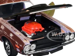 1970 Dodge Challenger T/A Rusted Limited Edition to 4050 pieces Worldwide 1/24 Diecast Model Car by M2 Machines