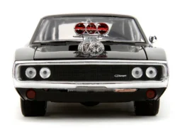 1970 Dodge Charger Black with Race Interior "The Fast and the Furious" (2001) Movie "25 Years of Fast & Furious" Series 1/24 Diecast Model Car by Jada
