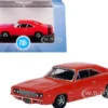 1968 Dodge Charger Bright Red Black Stripes 1/87 HO Scale Diecast Model Car Oxford Diecast 87DC68001